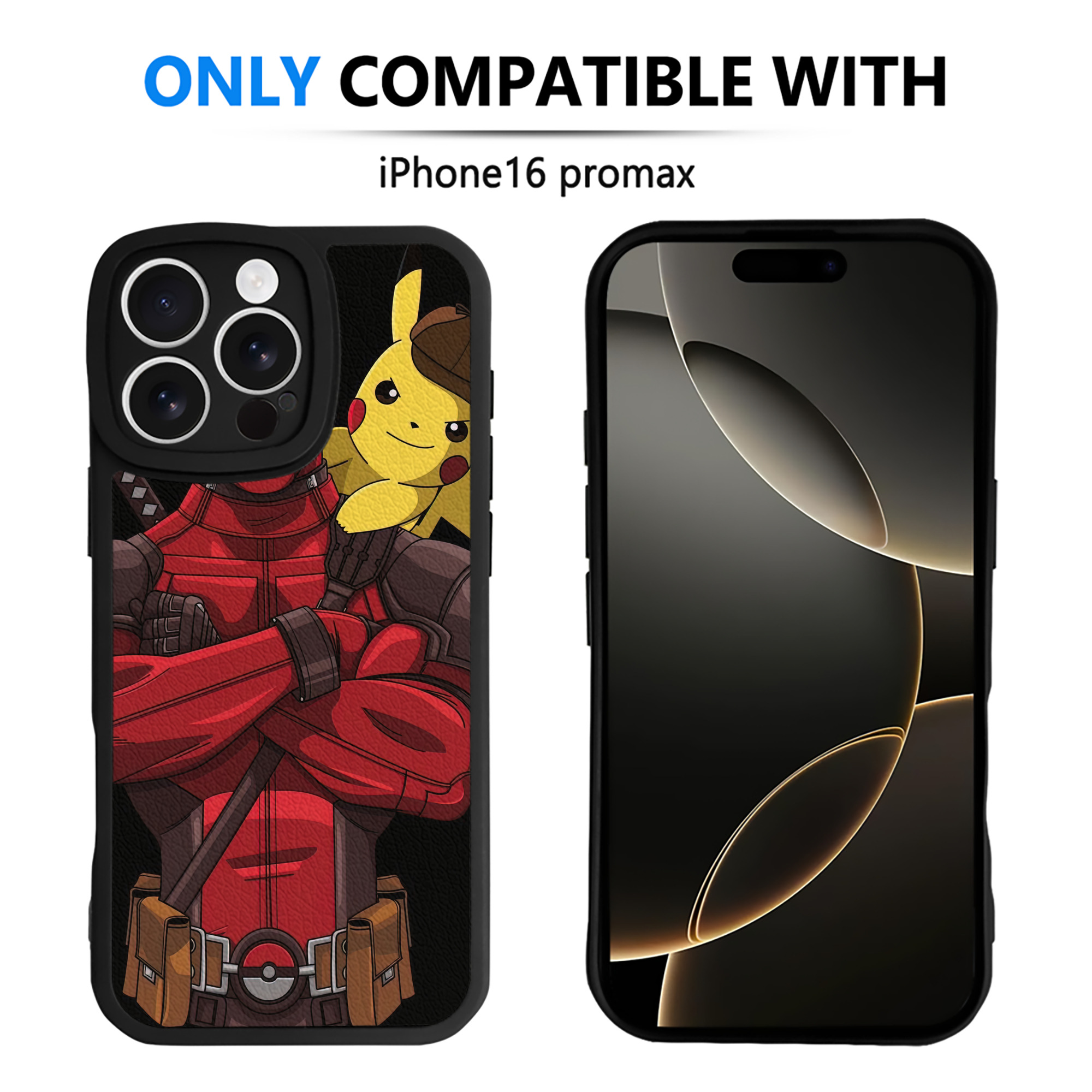 （画像用） Deadpool デッドプール 【iPhone 16シリーズ対応】シリコンスマホケース（レザー調） 材質：シリコン